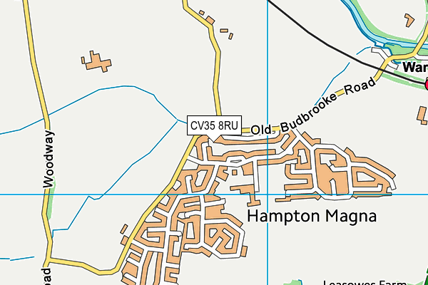 CV35 8RU map - OS VectorMap District (Ordnance Survey)