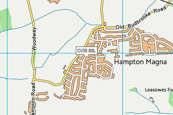 CV35 8SL map - OS VectorMap District (Ordnance Survey)
