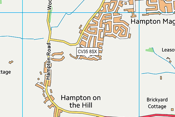 CV35 8SX map - OS VectorMap District (Ordnance Survey)