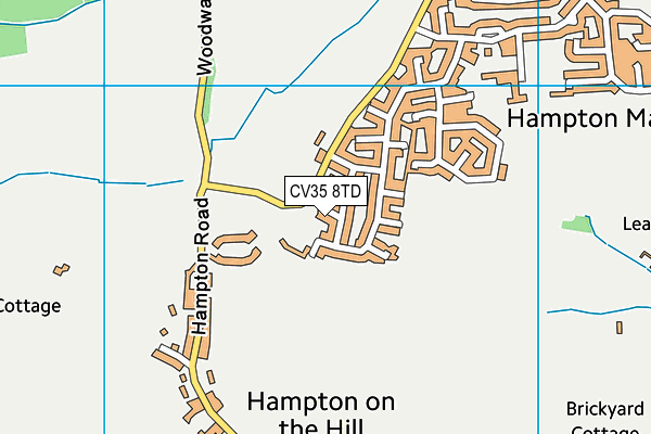 CV35 8TD map - OS VectorMap District (Ordnance Survey)