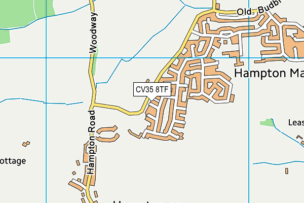 CV35 8TF map - OS VectorMap District (Ordnance Survey)