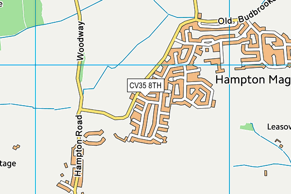 CV35 8TH map - OS VectorMap District (Ordnance Survey)