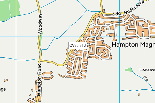 CV35 8TJ map - OS VectorMap District (Ordnance Survey)