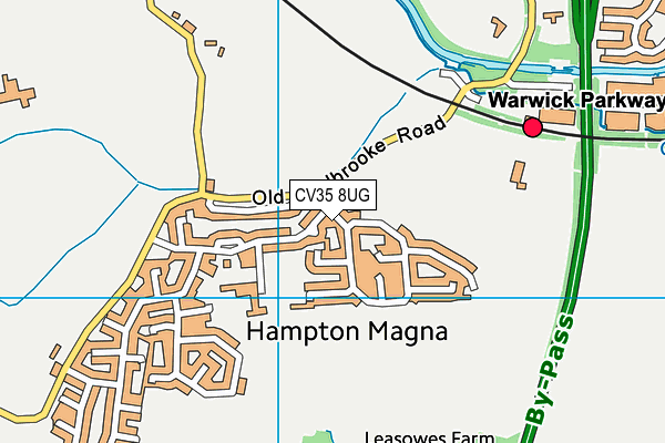 CV35 8UG map - OS VectorMap District (Ordnance Survey)