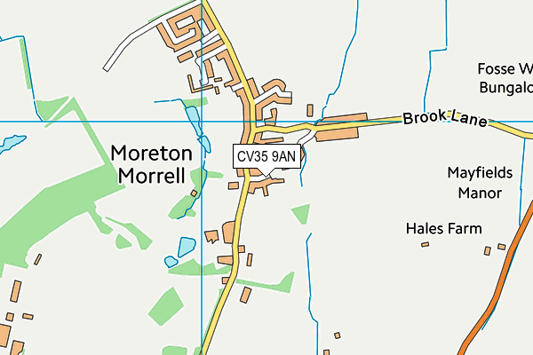 Moreton Morrell CofE Primary School map (CV35 9AN) - OS VectorMap District (Ordnance Survey)