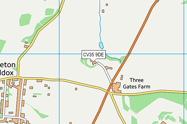 CV35 9DE map - OS VectorMap District (Ordnance Survey)
