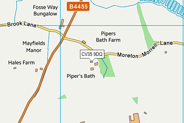 CV35 9DQ map - OS VectorMap District (Ordnance Survey)