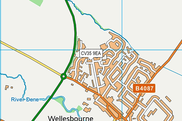 CV35 9EA map - OS VectorMap District (Ordnance Survey)