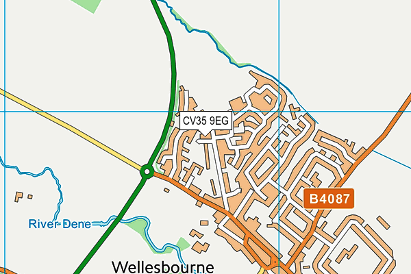 CV35 9EG map - OS VectorMap District (Ordnance Survey)