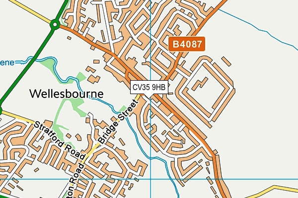 CV35 9HB map - OS VectorMap District (Ordnance Survey)