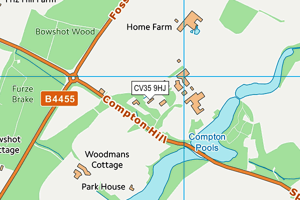 CV35 9HJ map - OS VectorMap District (Ordnance Survey)