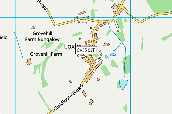 Loxley CofE Community Primary School map (CV35 9JT) - OS VectorMap District (Ordnance Survey)