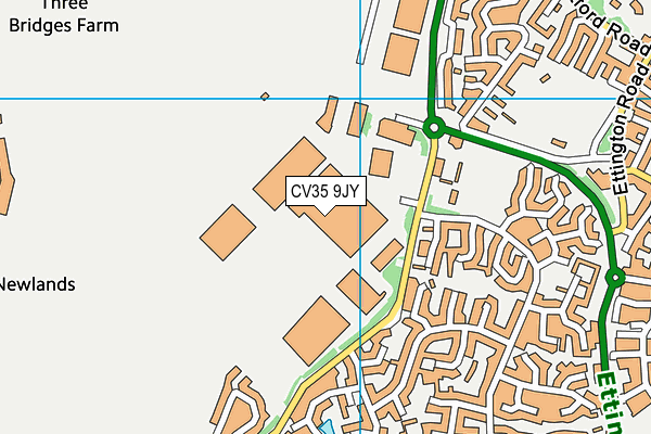 CV35 9JY map - OS VectorMap District (Ordnance Survey)
