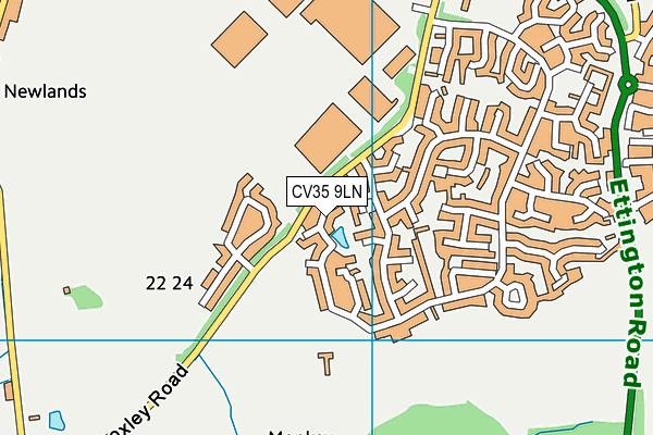 CV35 9LN map - OS VectorMap District (Ordnance Survey)