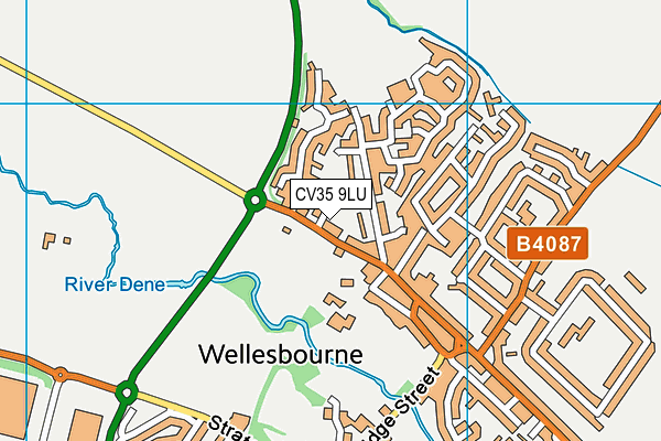 CV35 9LU map - OS VectorMap District (Ordnance Survey)