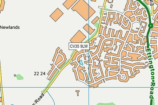 CV35 9LW map - OS VectorMap District (Ordnance Survey)