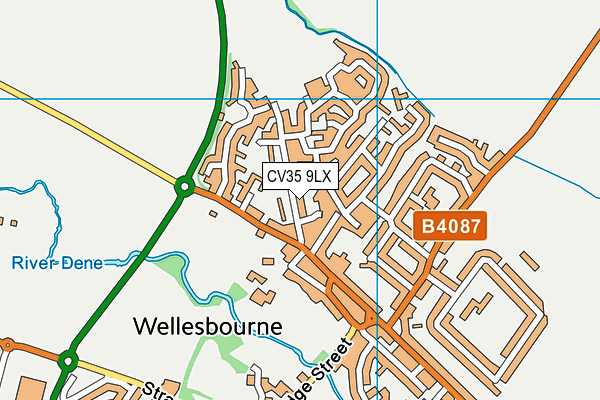 CV35 9LX map - OS VectorMap District (Ordnance Survey)