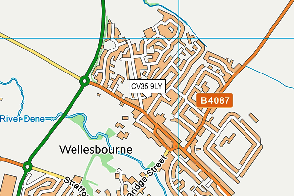 CV35 9LY map - OS VectorMap District (Ordnance Survey)