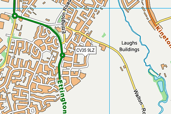 CV35 9LZ map - OS VectorMap District (Ordnance Survey)