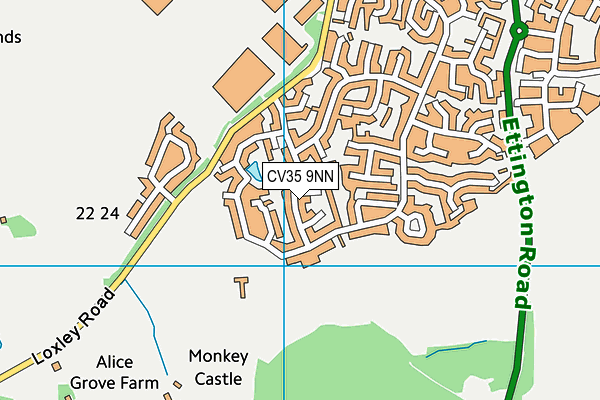CV35 9NN map - OS VectorMap District (Ordnance Survey)