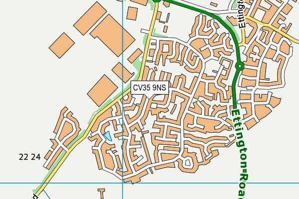 CV35 9NS map - OS VectorMap District (Ordnance Survey)