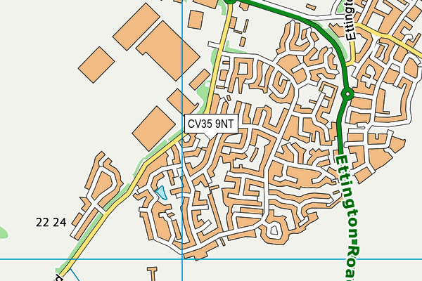 CV35 9NT map - OS VectorMap District (Ordnance Survey)