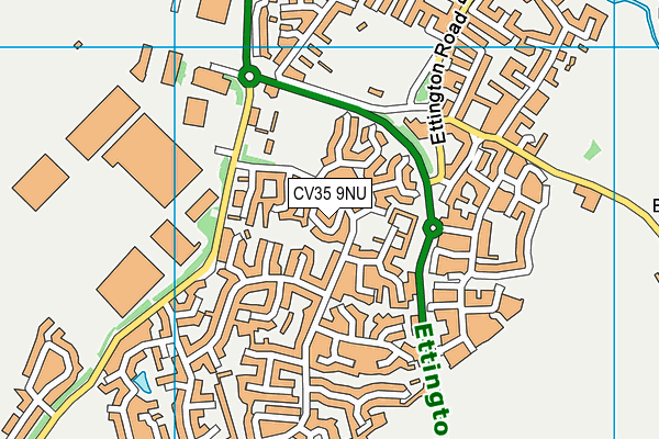 CV35 9NU map - OS VectorMap District (Ordnance Survey)