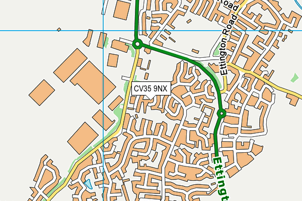 CV35 9NX map - OS VectorMap District (Ordnance Survey)