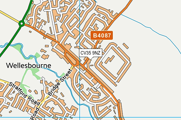 CV35 9NZ map - OS VectorMap District (Ordnance Survey)