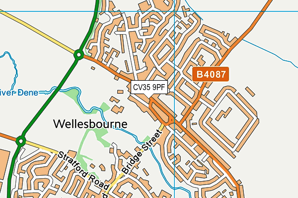 CV35 9PF map - OS VectorMap District (Ordnance Survey)