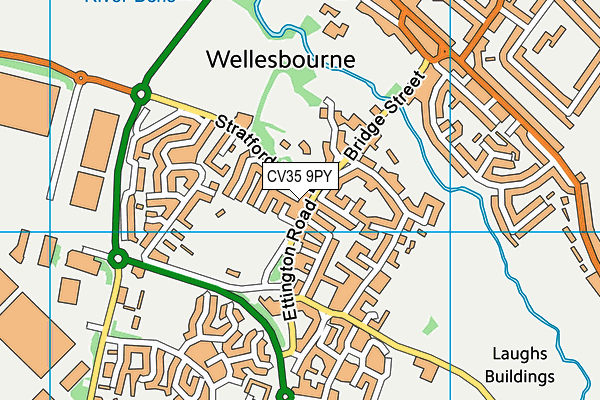 CV35 9PY map - OS VectorMap District (Ordnance Survey)