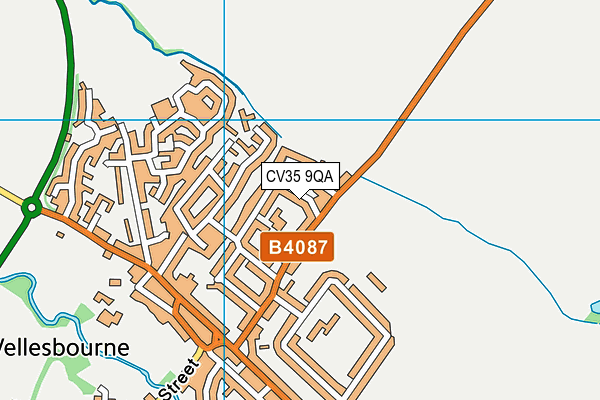 CV35 9QA map - OS VectorMap District (Ordnance Survey)