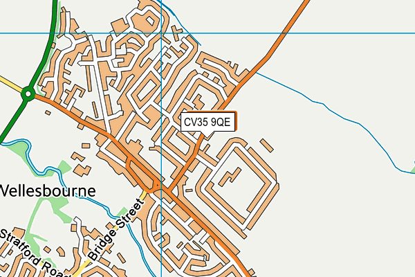 CV35 9QE map - OS VectorMap District (Ordnance Survey)