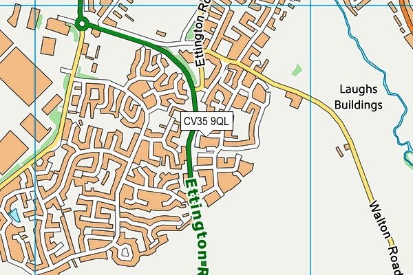 CV35 9QL map - OS VectorMap District (Ordnance Survey)