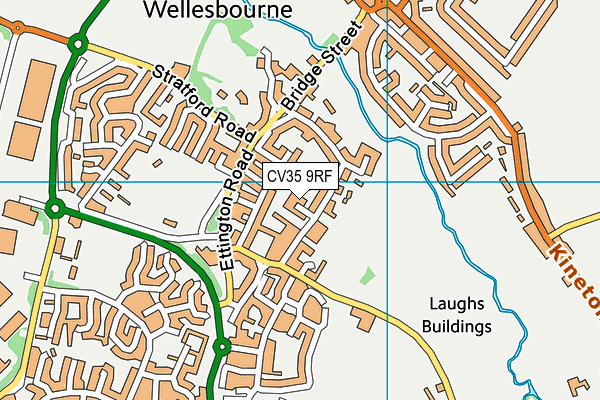 CV35 9RF map - OS VectorMap District (Ordnance Survey)