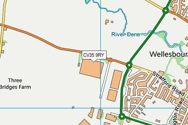 CV35 9RY map - OS VectorMap District (Ordnance Survey)