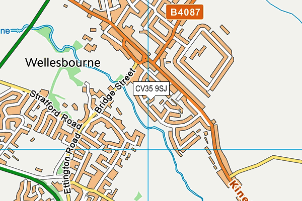 CV35 9SJ map - OS VectorMap District (Ordnance Survey)