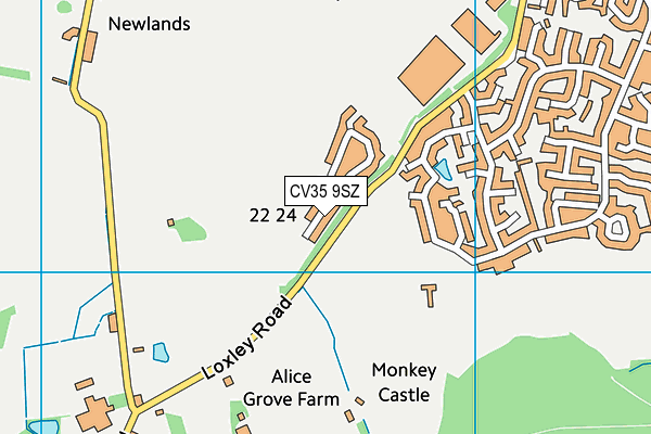 CV35 9SZ map - OS VectorMap District (Ordnance Survey)