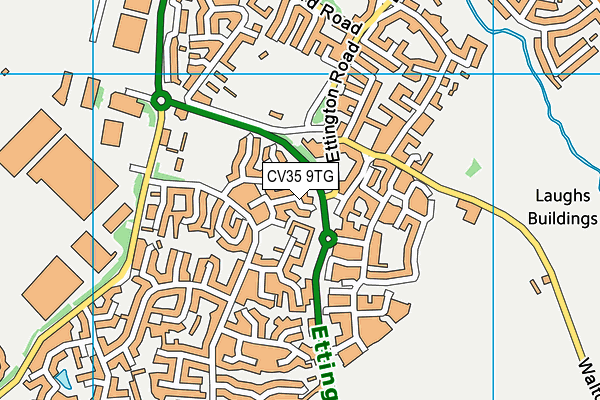 CV35 9TG map - OS VectorMap District (Ordnance Survey)