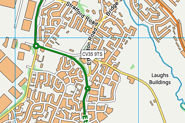 CV35 9TS map - OS VectorMap District (Ordnance Survey)