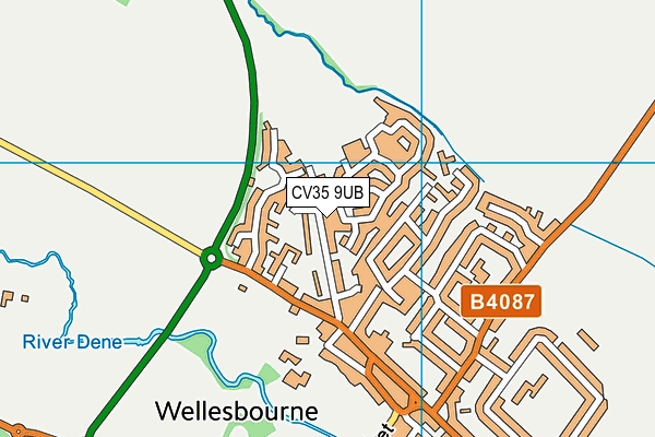 CV35 9UB map - OS VectorMap District (Ordnance Survey)