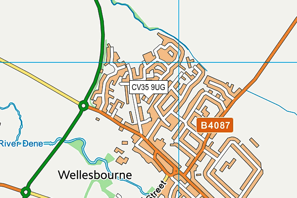 CV35 9UG map - OS VectorMap District (Ordnance Survey)