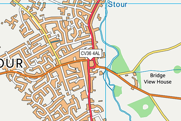 CV36 4AL map - OS VectorMap District (Ordnance Survey)