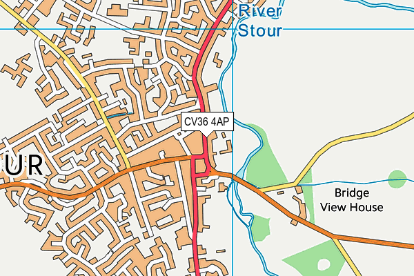 CV36 4AP map - OS VectorMap District (Ordnance Survey)