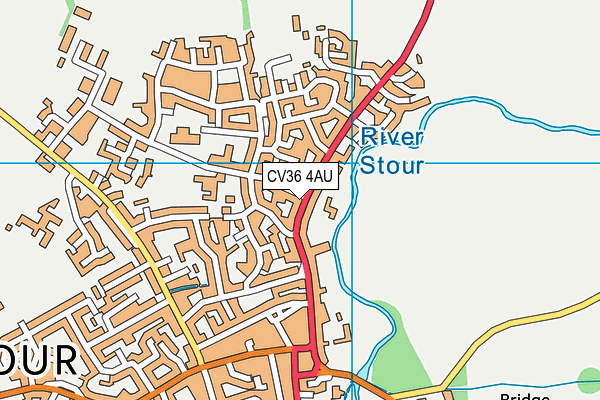 CV36 4AU map - OS VectorMap District (Ordnance Survey)