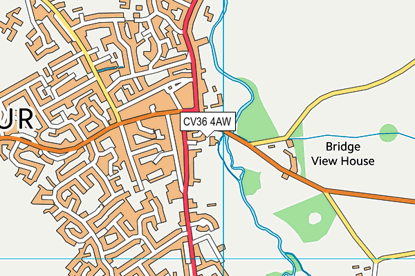 CV36 4AW map - OS VectorMap District (Ordnance Survey)