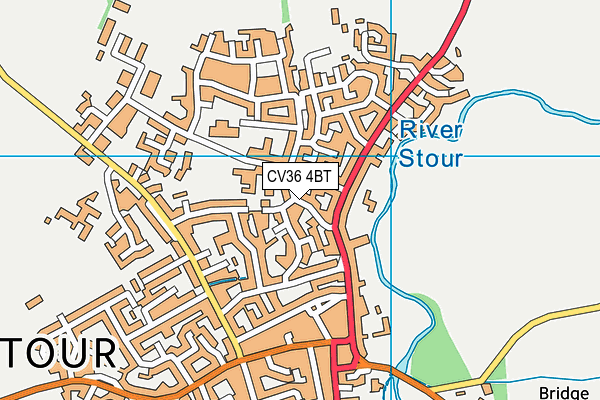 CV36 4BT map - OS VectorMap District (Ordnance Survey)