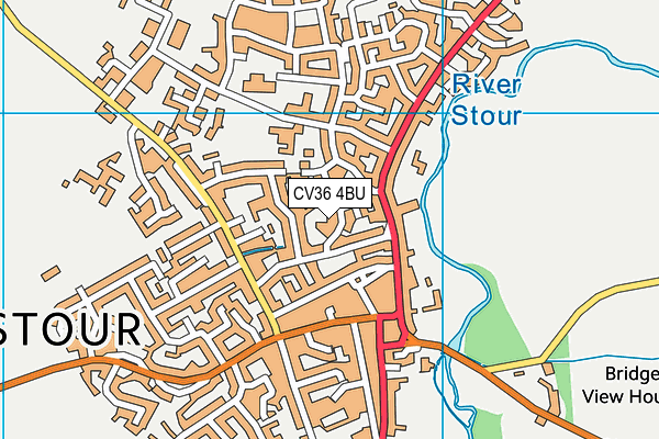 CV36 4BU map - OS VectorMap District (Ordnance Survey)