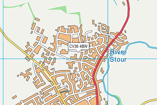 CV36 4BW map - OS VectorMap District (Ordnance Survey)