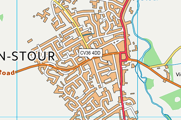 CV36 4DD map - OS VectorMap District (Ordnance Survey)